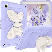 [ROUMAYMAY] for Samsung Tab A9 Plus / A9+ 11 Inch 2023 Case with Kickstand Butterfly Wings, Protective Cover for Samsung Galaxy Tab A9 Plus, Tablet Case with Stand Cute Kids Girls, Purple