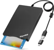 Floppy Disk Reader 3.5 inch External USB A&C Disc inch, black