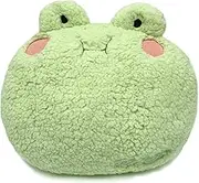Cute Plush Pillow Stuffed Animal Cushions Kawaii Soft Sofa Decorations Birthday Christmas Gifts 35x27cm (Frog)