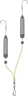 Saltwater Rigs - Flounder Rigs | Anti-Snag Double-Hook Bait Attractor Floats Beach Panfish Trolling Sea River Perch Pier