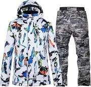 [USDBE] Winter Ski Suit Warm Snowboard Jacket Men Snow Jackets and Pants Skiing Clothes