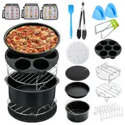7'' /8" Air Fryer 17PCS Accessories Frying Cage Dish Baking Pan Rack Pizza