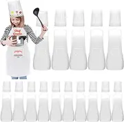 Ecoofor Kids Aprons Set Children Chef Aprons Kids Painting Aprons for Kitchen Cooking Baking Painting