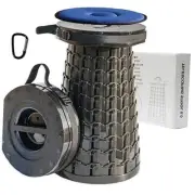 Upgraded XXL 50 Portable Collapsible Stool with Cushion,Telescoping Folding