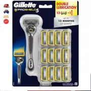 Gillette Fusion Proshield5 Razor And Cartridges 1 Razor + 13 Refills Melbourne