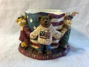Boyds Bear JB Bearyproud Pals United We Stand USA Votive Candle Holder 27768