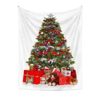 在飛比找momo購物網優惠-【北熊の天空】聖誕樹背景裝飾掛布 聖誕熊 Ins 掛毯 掛布