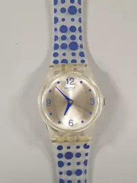 在飛比找樂天市場購物網優惠-日本回流 swatch斯沃琪瑞士手表，石英表日志款式，表頭直