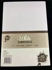 Porta Craft A5 White Cardstock 220gsm - 40 Sheets