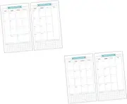 SHOWERORO 2sets 6 Hole Paper Refills for Notebook Planner A5 Size Refill Paper Lined Grid 40sheets*2