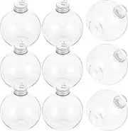 10pcs Christmas Spherical Bottle Clear Plastic Baubles Carbonated Drinks Bottles Bulb Shaped Bottle Plastic Milk Bottles Anti-leak Coffee Bottles The Pet Thicken Decorate Travel