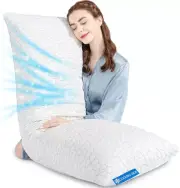 Breathable 58" Body Pillow with Cooling Gel - Soft, Adjustable for All Sleepers