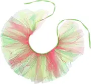 [ANDRESLAD] Layered Mesh Neck Collar Ruffle Choker for Cosplay Detachable Medieval Costume Collar Tulle Neckpiece Clown Choker for Women