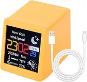 Smart Weather Desktop Decoration,Desktop Smart Weather Station | Multi-Function Color Screen Weather Forecast for Temperature, Humidity