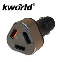 在飛比找蝦皮商城優惠-【Kworld 廣寰】QC3.0 高速智慧車用3孔充電器CA