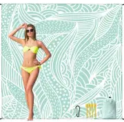 Beach Blanket Waterproof Sandproof Beach Mat 79”x 83” for 1-4 Adults Quick Dr...