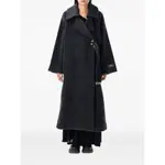[Ganni] Ganni Double-face Wool Lace-up Coat XXSX BLACK