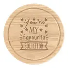 You're My Favourite Solicitor Stars Round Chopping Cheese Board Funny Best