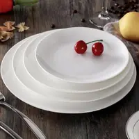 在飛比找ETMall東森購物網優惠-骨瓷陶瓷盤子家用盤子菜盤西餐盤平盤圓形盤子牛排盤子菜碟燒烤盤