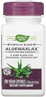 Nature's Way Aloe MAXLAX, 100 Vcaps (Pack of 2)
