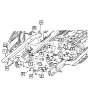 Genuine Mopar Side Rail Bracket Left 55156587AD
