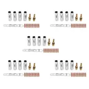 85Pcs/Set 15Ak Mig/ Welding Nozzle Contact Tips 0.8X25mm M6 Gas Connector5217