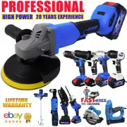 Professional Brushless Cordless Angle Grinder Cutting Disc Polishing + Battery