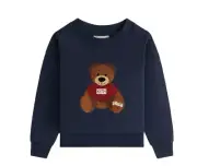Baby Kith Teddy Nelson Crewneck KIDS Blue Size 6-9 Months KITHMAS • New RARE!