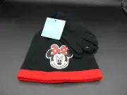 Pair (2) of Child's Knit Cap/Glove Sets Minnie Mouse & Blue Dinosaur Hat [C26]