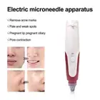 Electric Derma Stamp Pen Auto Anti Aging Micro Needle Roller Facial Skin Therapy