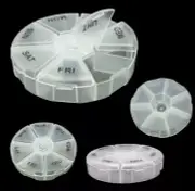 Round Pill Box 7 Days Weekly Pill Box Medicine Tablet Holder Organiser Dispenser