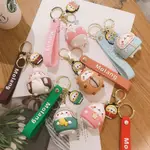 韓國  創意  可愛兔兔  鑰匙圈  掛件  汽車  書包  可愛小掛飾  萌萌兔  情侣鑰匙圈  包包掛飾