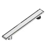 Neodrain 28-Inch Offset Linear Drain Tile Insert Grate Cover, Brushed Stainless