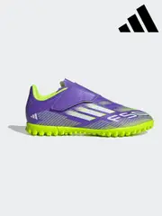 adidas Purple/White Kids F50 Club Hook and Loop Firm/Multi Ground Boots (AP8402) | $81