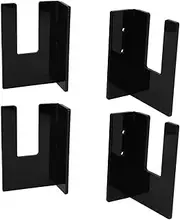 Zerodis Stylish Acrylic Skateboard Wall Mount Rack Itemstand Heavy-Duty Design, Protective Storage, Easy to Assemble, Adjustable Height, Set of 4 with Snowboarding, Surfboarding, Roller (Black)