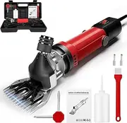 Advwin Electric Sheep Shears, 690W 2800R/Min Professional Electric Sheep Clippers, 6 Speed Heavy Duty Electric Shears, Farm Livestock Grooming Kit for Thick Coat Animals