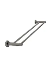 Meir Round Double Towel Rail 600mm - Shadow Gunmetal