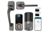 WiFi Smart Deadbolt Lock with Handle: Hornbill Keyless Entry Front Door Lock Set