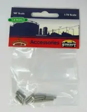 BNIB OO Gauge Bachmann 44-531 Concrete Bollards (x10) For Road /Pavement /Street