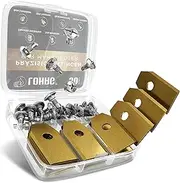 lohag® Set of 30 premium robotic lawnmower blades, replacement blades made of stainless steel with titanium carbide coating, including screws, compatible with Husqvarna, Gardena, Yard Force, Ferrex,