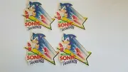 4 Original Official Sega Genesis ( included Sonic the Hedgehog) Stickers F15