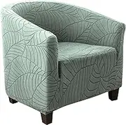 Club Chair Cover, Stretch Barrel Chair Covers Printed Tub Chair Slipcovers Soft Armchair Sofa Cover Removable Couch Furniture Protector Club Chair Cover with Arms (Color : #22)