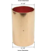 Libra Supply 4 inch, 4'', 4-inch Copper Pressure Coupling with Dimpled Stop, CxC