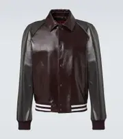 [Gucci] Gucci Leather bomber jacket AU 90 burgundy