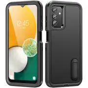 MCC Shockproof Samsung Galaxy A13 5G Case Cover Heavy Duty with Stand A136 [Black+Black]