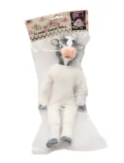 Vintage Just For Keeps Classic Animal Doll Plush Body Black White Cow 14"
