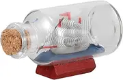 Cruise Ship Fluid Model Glass Bottle Drift Ship for Desktop Display Nautical Decor