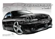 HSV VY CLUBSPORT R8 PHANTOM BLACK A3 FRAMED PRINT (V080)