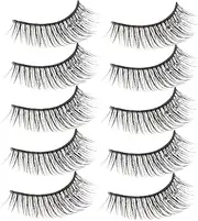 IWOWHERO 5 Pairs Fiber False Eyelashes Fake Lashes Fake Eyelashes Natural False Eyelashes Lashes Women False Eyelashes False Lashes Natural Fluffy Eyelash High-grade Fiber