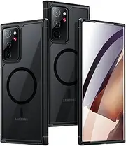 [Guizzcg] for Samsung Galaxy Note 20 Magnetic Case - [Compatible with Magsafe Accessory][Military Drop Protection] Soft TPU Bumper + Translucent Matte Back Cover for Note 20, Matte Black